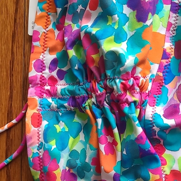 Anita Size 8 Colorful Floral Pattern Strapless Maternity Swimsuit - Picture 6 of 14